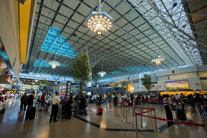 机场,横图,彩色,室内,白天,飞机场,建筑,台湾,中国,亚洲,候机厅,大厅,现代建筑,旅客,地标建筑,摄影,东亚,台北,中华人民共和国,国际机场,桃园机场,bj174