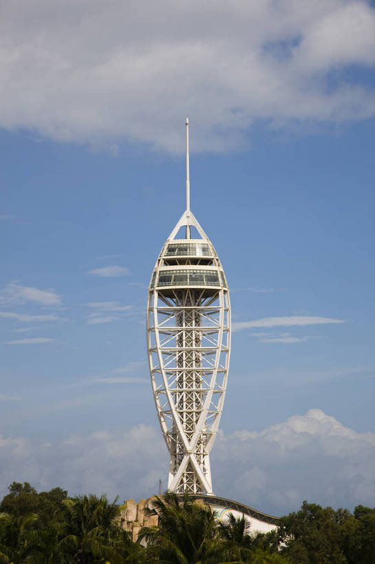 无人,竖图,彩色,室外,白天,树林,城市风光,建筑,中国,亚洲,景观,铁塔,塔,现代建筑,海南,天空,竖,摄影,电视台,东亚,中华人民共和国,海口,bj174