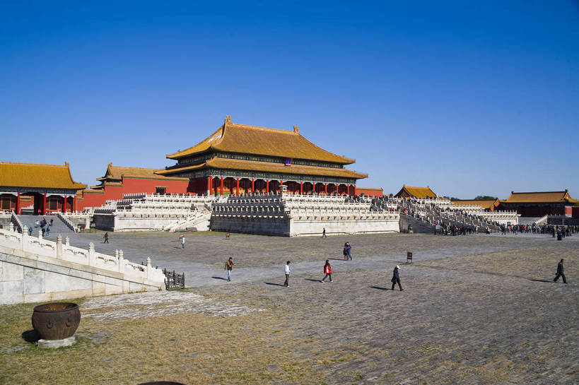 故宫,宫殿,栏杆,横图,彩色,室外,白天,名胜古迹,建筑,北京,中国,亚洲,景观,文化遗产,台阶,摄影,古代建筑,中国文化,东亚,中华人民共和国,传统文化,bj174