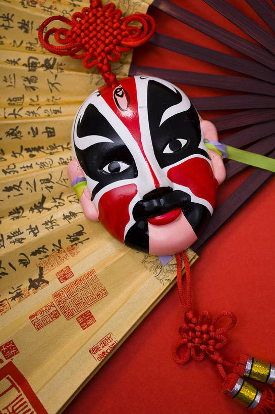 无人,竖图,彩色,室内,静物,中国,装饰,扇子,书法,图片,艺术品,装饰品,两个,脸谱,中国结,竖,摄影,礼品,中国文化,京剧,东亚,影棚拍摄,传统文化,bj174