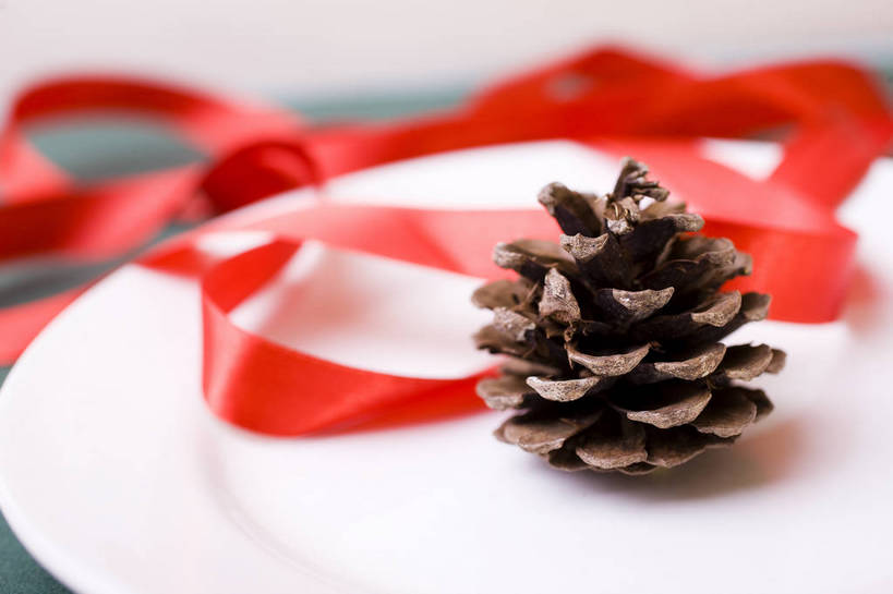 无人,横图,彩色,室内,静物,中国,叉子,图片,艺术品,装饰品,两个,盘子,彩带,摄影,礼品,东亚,影棚拍摄,bj174