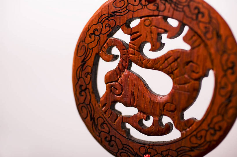 无人,横图,彩色,室内,特写,静物,木雕,中国,图片,装饰品,一个,饰品,中国结,摄影,单个,中国文化,东亚,影棚拍摄,传统文化,bj174