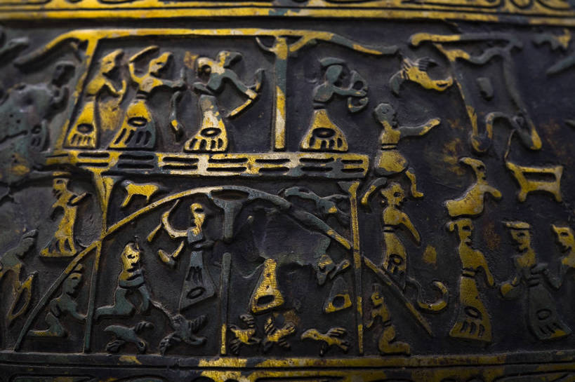 横图,彩色,静物,金属制品,中国,金属,雕刻,壶,图片,文化遗产,艺术品,历史,文物,装饰品,古代,一个,摄影,单个,古董,中国文化,东亚,青铜,青铜器,古远,古代文明,美术工艺,影棚拍摄,传统文化,青铜制品,水陆攻战纹壶图,战国采桑宴乐射猎攻战纹铜壶,战国宴乐渔猎攻战纹图壶,bj174