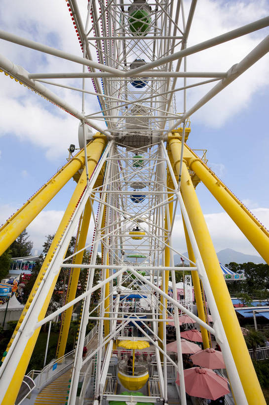 公园,游乐园,竖图,室外,白天,旅游,度假,城市,香港,中国,摩天轮,海湾,娱乐,海洋公园,享受,休闲,放松,游乐设施,都市风光,中国文化,旅行,bj174