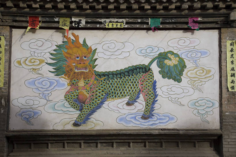 无人,横图,室外,特写,白天,旅游,中国,亚洲,民俗,古建筑,民居,壁画,旅游胜地,中国文化,东亚,中华人民共和国,华北地区,河北,河北省,冀,影壁,张家口,张家口市,旅行,传统文化,蔚县,蔚州,bj174