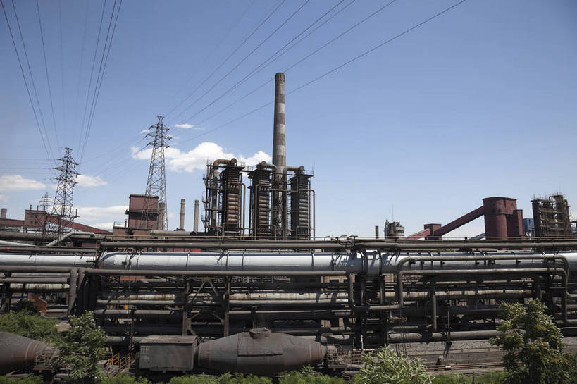 无人,工厂,横图,室外,白天,旅游,北京,中国,设备,现代,工业,经济,冶炼,东亚,繁荣,炼钢,旅行,制造厂,生产工厂,首钢,高炉,冶炼设备,bj174