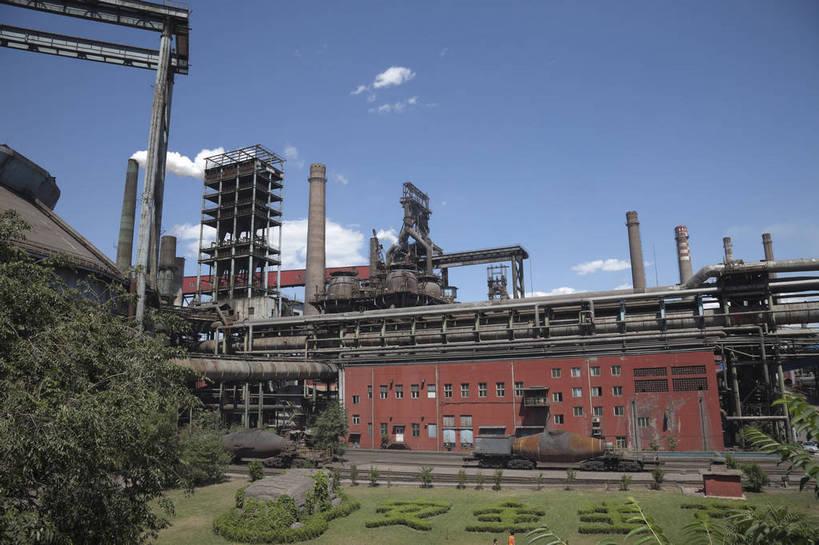 无人,工厂,横图,室外,白天,旅游,北京,中国,设备,现代,工业,经济,冶炼,东亚,繁荣,炼钢,旅行,制造厂,生产工厂,首钢,高炉,冶炼设备,bj174