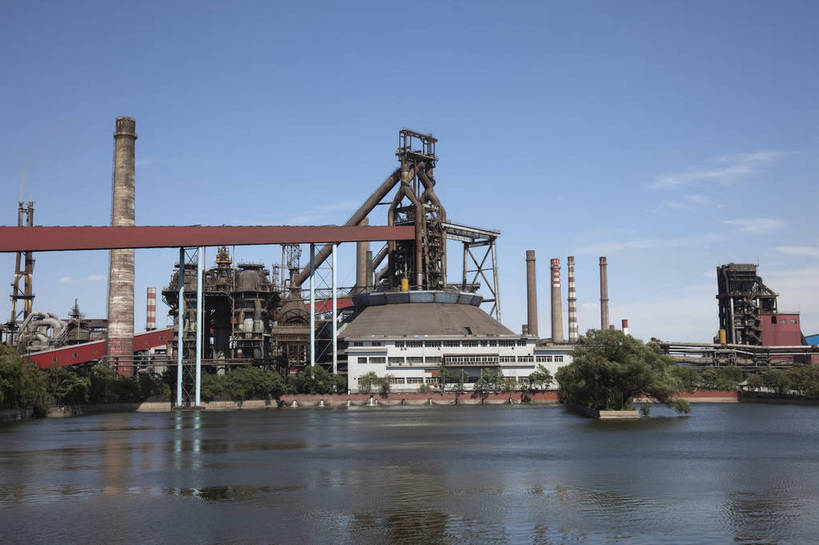 无人,工厂,横图,室外,白天,旅游,北京,中国,设备,现代,工业,经济,冶炼,东亚,繁荣,炼钢,旅行,制造厂,生产工厂,首钢,高炉,冶炼设备,bj174