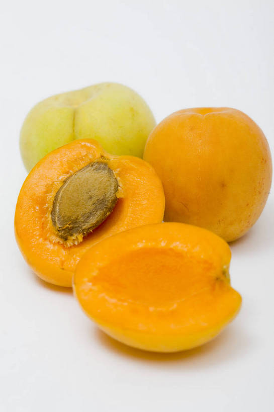 竖图,彩色,室内,特写,白天,侧面,杏,静物,水果,切开,图片,食品,食物,排列,黄色,多个,桃,摄影,影棚拍摄,bj174