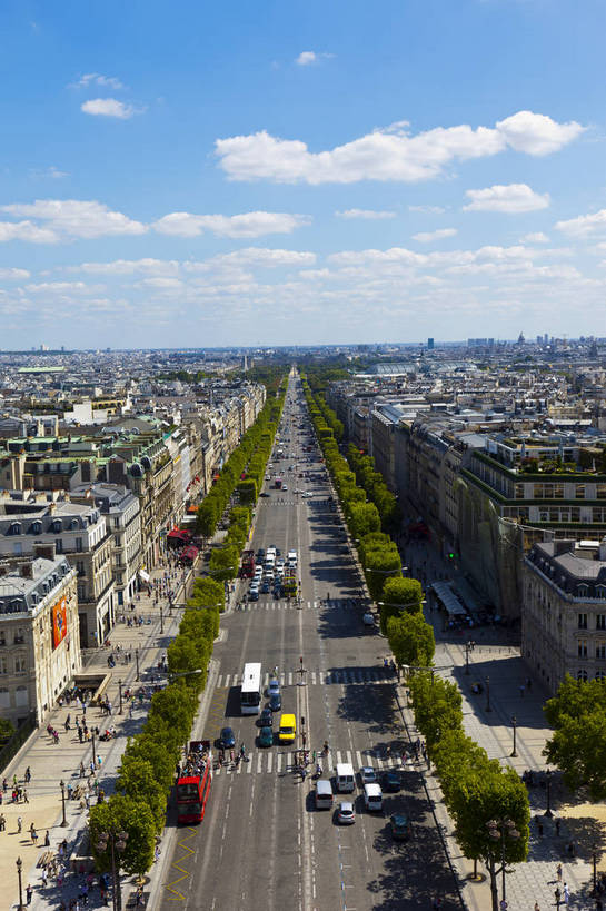 竖图,彩色,室外,白天,旅游,名胜古迹,城市风光,城市,建筑,街道,法国,巴黎,游人,图片,景观,辉煌,现代建筑,天空,地标建筑,旅游胜地,摄影,经济,文明,发展,繁荣,香榭丽舍大街,旅行,bj174