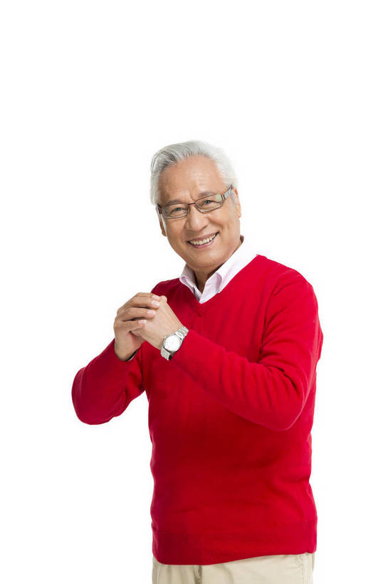东方人,老年人,一个人,站,笑,竖图,彩色,室内,白天,留白,抠图,白色背景,侧面,时尚,幸福,北京,中国,春节,新年,节日,庆祝,图片,文化,老人,仅一个老年男性,庆典,健康,喜庆,放松,抱拳,摄影,生活方式,纪念,慈祥,乐观,行礼,和善,老年男性,男人,男性,亚洲人,中国人,半身,影棚拍摄,欢乐,拜年,红衣,传统节日,bj174