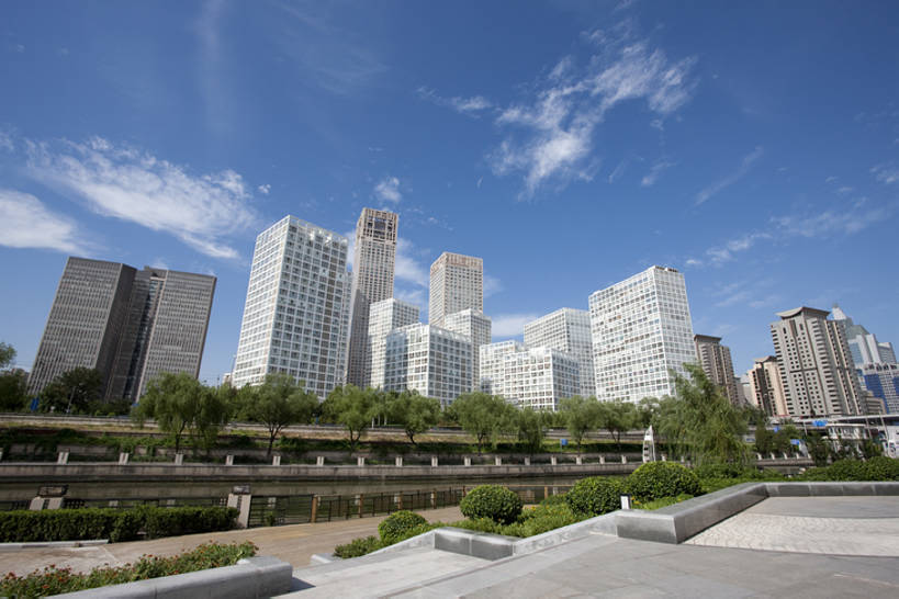 无人,横图,室外,白天,正面,天际线,城市,建筑,街道,路,摩天大楼,北京,中国,亚洲,云,首都,现代,树,蓝色,天空,摄影,市区,东亚,彩图,全身,北京CBD,bj175