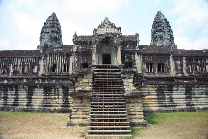 无人,横图,室外,白天,旅游,度假,名胜古迹,标志建筑,地标,建筑,柬埔寨,亚洲,对称,遗迹,宏伟,古迹,文物,娱乐,建设,古建筑,废墟,台阶,风景,地标建筑,享受,休闲,旅游胜地,放松,美女,摄影,古文明,远古,世界自然遗产,巴扬寺,古代文明,大吴哥城,吴哥,彩图,旅行,柬埔寨文化,bj175