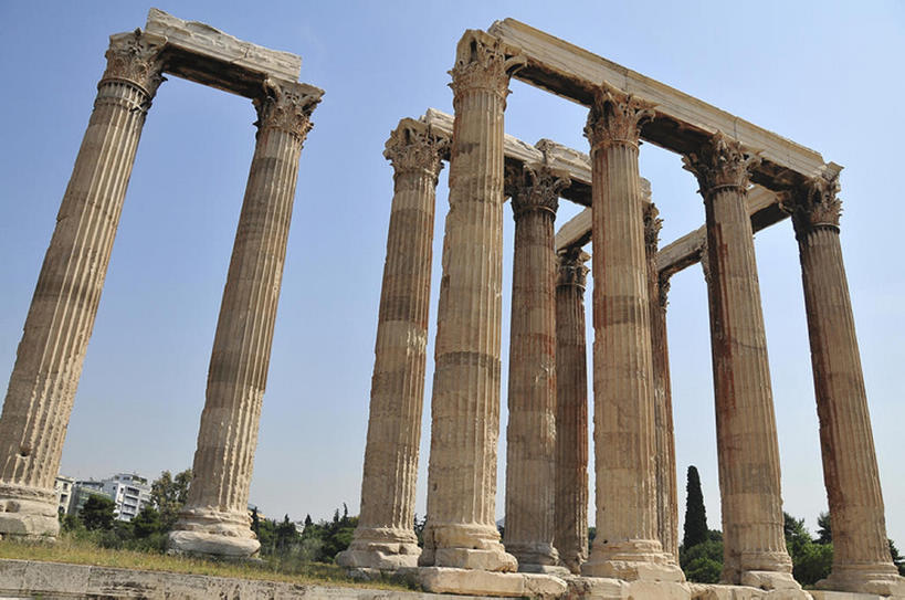 无人,横图,室外,白天,旅游,度假,名胜古迹,希腊,欧洲,柱,圆柱,历史,娱乐,废墟,古代,风景,享受,休闲,放松,摄影,基克拉迪群岛,圣托里尼岛,希腊共和国,古代文明,基克拉泽斯群岛,彩图,旅行,bj175