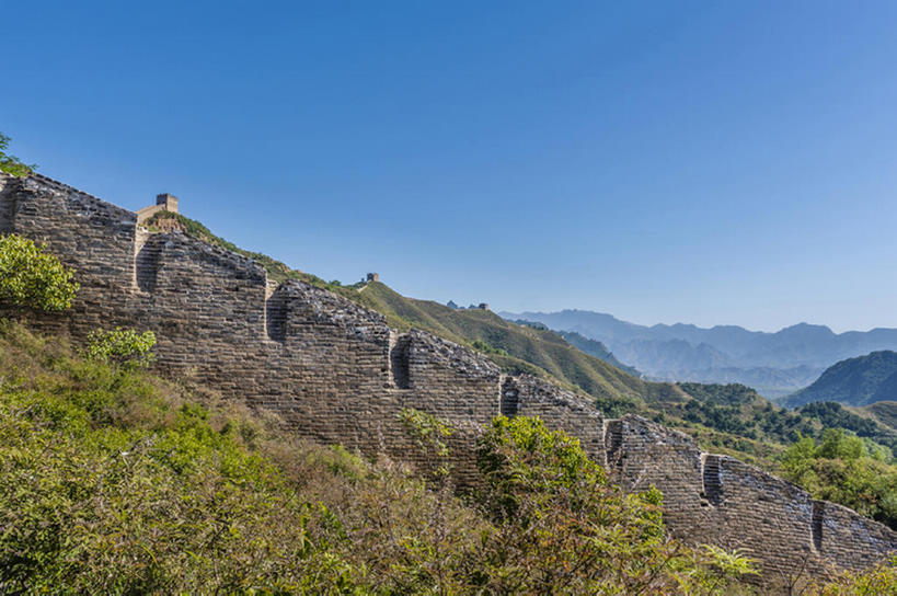 横图,室外,白天,长城,中国,墙,地形,风景,天空,东亚,河北省,金山岭,bj175