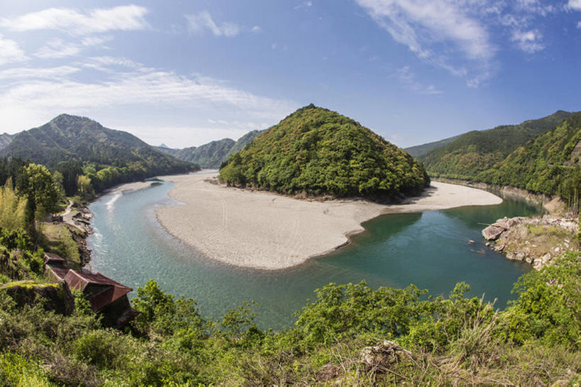 横图,室外,白天,河流,日本,弯曲,风景,天空,自然,三重县,bj175