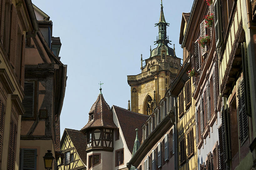 横图,室外,白天,建筑,法国,欧洲,古城,建造,bj175