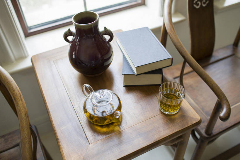 无人,横图,室内,白天,茶,窗户,家具,桌子,静物,花瓶,椅子,北京,中国,亚洲,木制,饮食,饮料,茶壶,摄影,中国茶,东亚,热饮,茶杯,书,彩图,高角度拍摄,明式家具